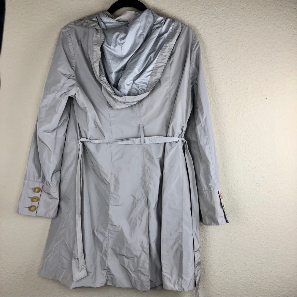 Armani Collezioni Light Gray Trench Coat - Picture 2 of 4